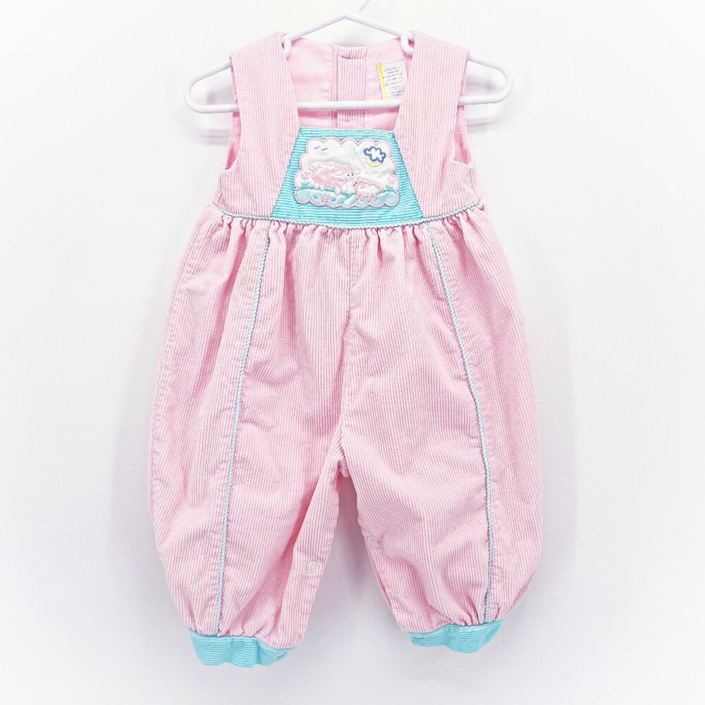 Girls' Vintage Pastel Pink‎ Corduroy Jumpsuit